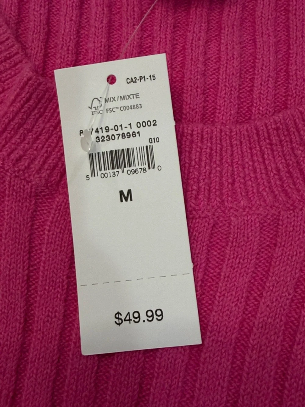 GAP Phoebe Pink CashSoft Ribbed Crewneck T-Shirt/NWT/M